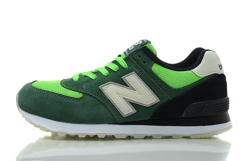 Chaussure New Balance Running 574 Homme en Vert Pas Cher